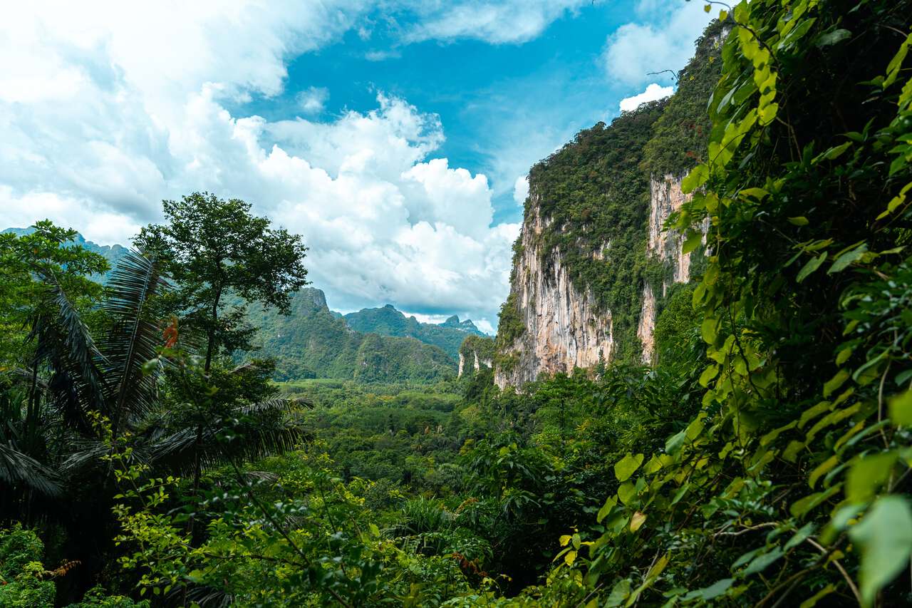 Khao Sok nhìn từ vườn quốc gia Khlong Phanom