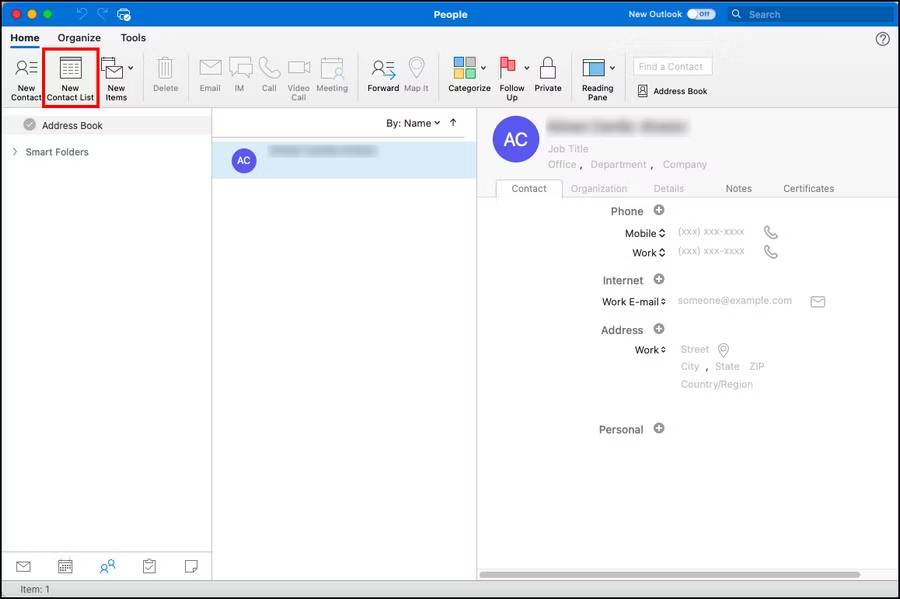 Cach tao danh sach lien he Outlook tren Mac-2