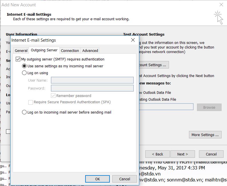 dang nhap mail cong ty smtp