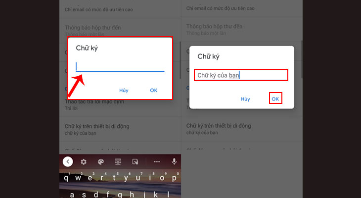 Hướng dẫn tạo chữ ký Gmail trên Android bước 3
