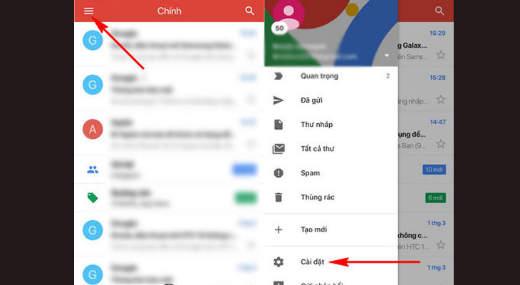 Hướng dẫn tạo chữ ký Gmail trên iPhone bước 1
