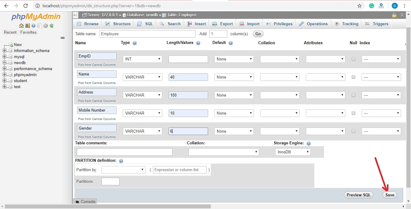 Làm thế nào để làm việc với phpMyAdmin bước 3