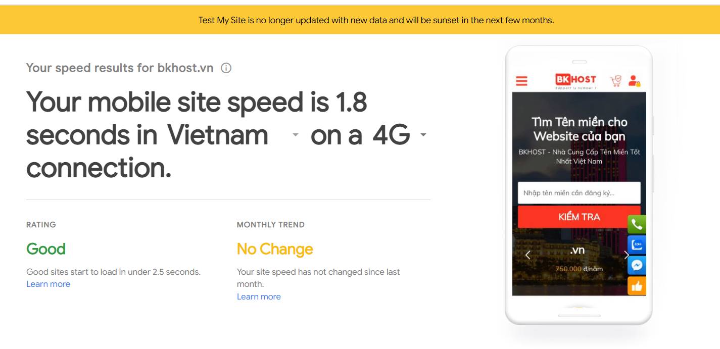 Google Mobile Website Speed Testing Tool