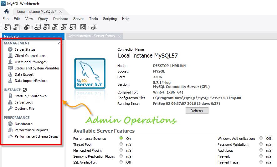 MySQL Workbench - Cong cu quan tri