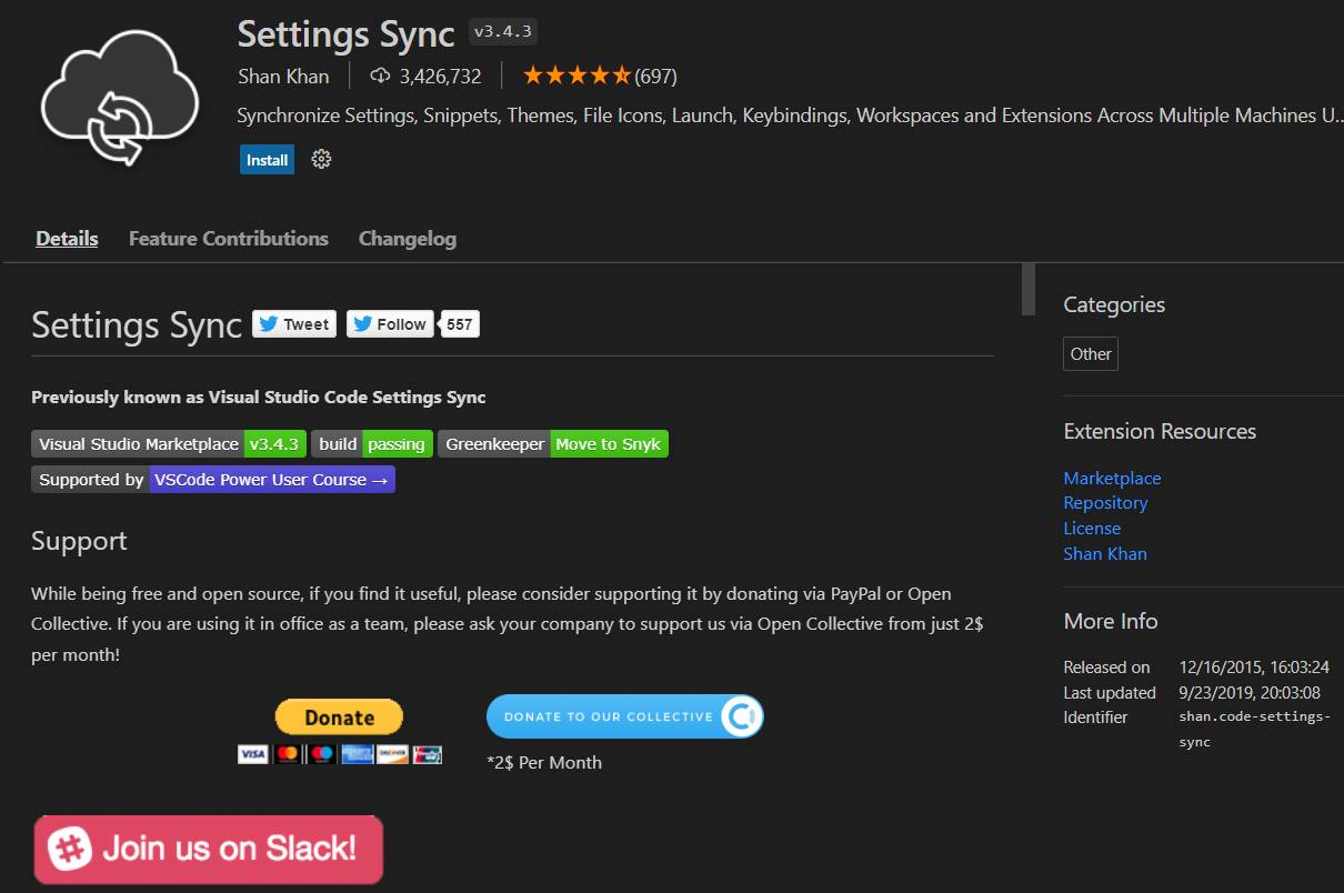 Settings Sync