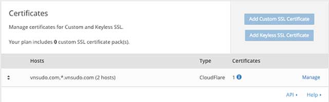 cài ssl cloudflare thành cồng