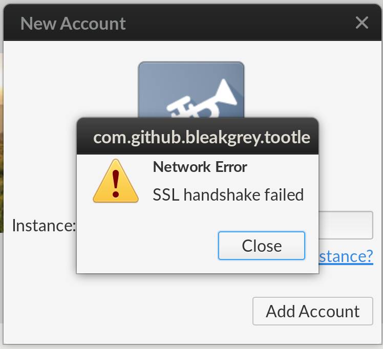 SSL Handshake Failed tren github