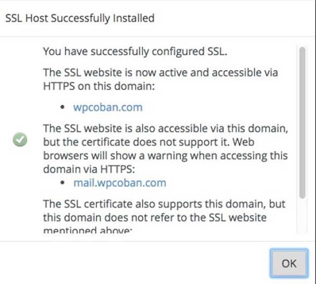 Cai ssl let's encrypt thanh cong