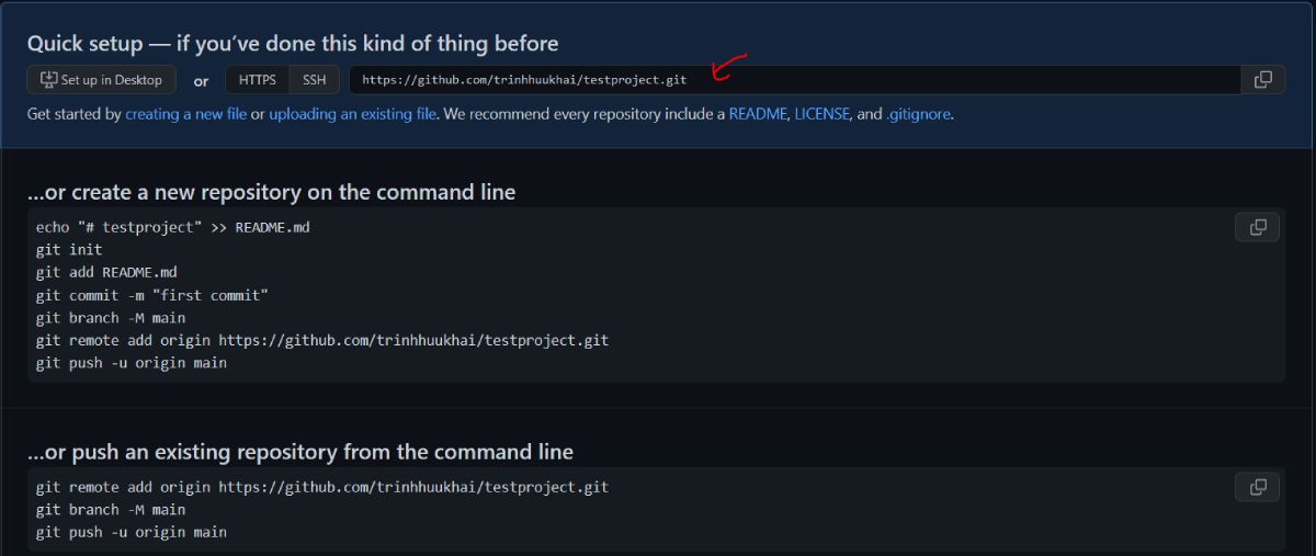 Su dung Command line de PUSH noi dung len GitHub-2