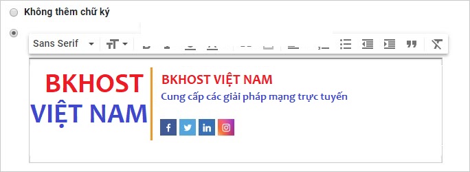 tạo chữ ký email chuyên nghiệp với Newoldstamp bước 7