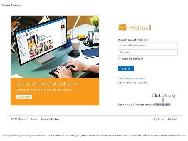 dang nhap tai khoan hotmail