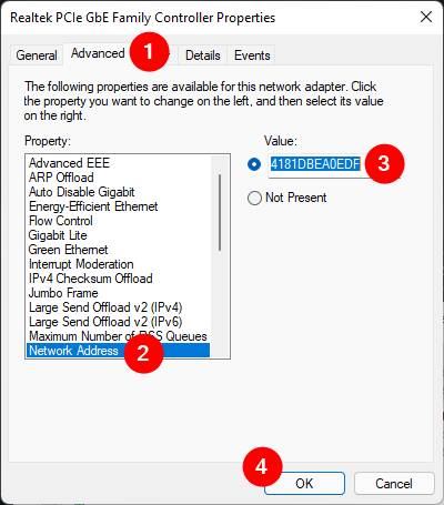 Thay doi dia chi MAC tren Windows bang Device Manager-2