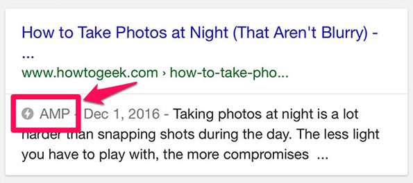 Website được cài AMP sẽ hiển thị trên Google Search như thế nào?