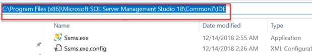 Vị trí tệp ssms.exe