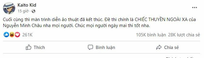 Sự thật về Kaito Kid - nhân vật 3 năm liền đoán đúng đề thi Ngữ văn: Liệu có thần thánh như tưởng tượng? - Ảnh 2