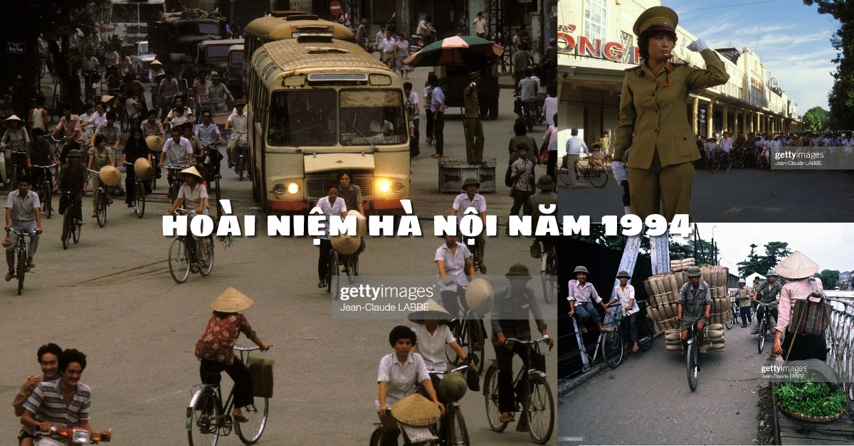 Ảnh không thể không xem về đời thường Hà Nội năm 1994: toa tàu điện chật kín hành khách, cặp đôi bên hồ Gươm…