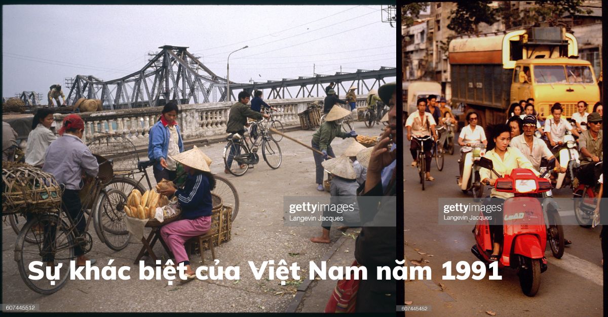 101 ảnh so sánh Hà Nội và TP HCM năm 1991: Cô gái lái Honda Lead SS màu đỏ, các thanh niên tụ họp với xe đạp