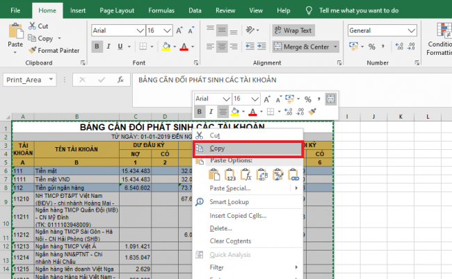 Cách sao chép bảng từ Excel sang Word vẫn giữ nguyên định dạng