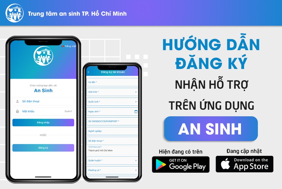 Hướng dẫn bạn cách đăng ký nhận hỗ trợ bằng ứng dụng An Sinh trên điện thoại