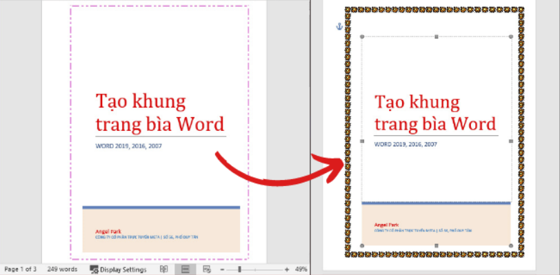 Cách tạo khung viền trang bìa trong Word trở nên chuyên nghiệp hơn
