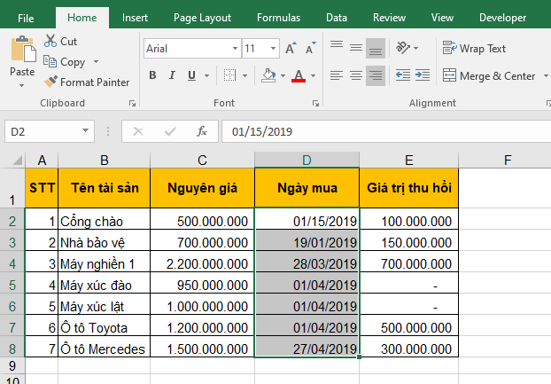 Khắc phục nhanh lỗi sai định dạng ngày tháng trong Excel