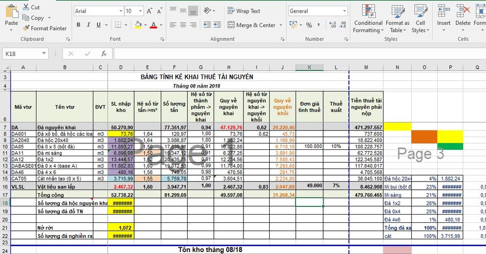 Hướng dẫn các bạn cách để thiết lập vùng in trong Excel