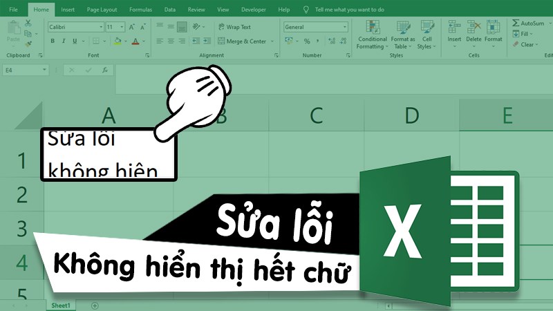 Hướng dẫn sửa lỗi không hiển thị hết chữ trong Excel 100% thành công