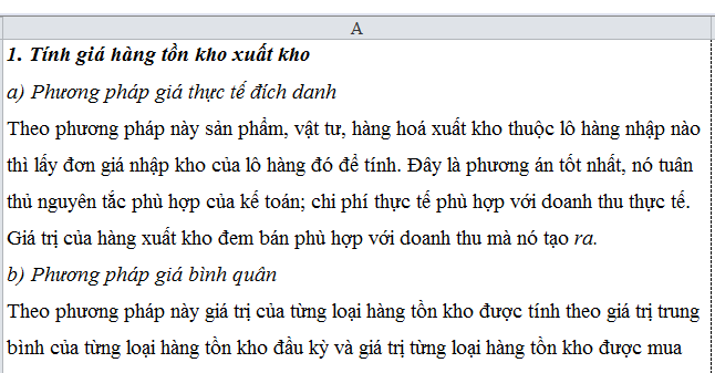 Bật mí cách trình bày văn bản trong Excel đẹp như Word